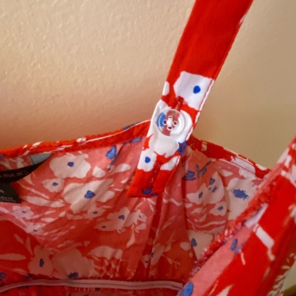 Banana Republic Floral Dress Size XS Red Floral - Picture 7 of 7